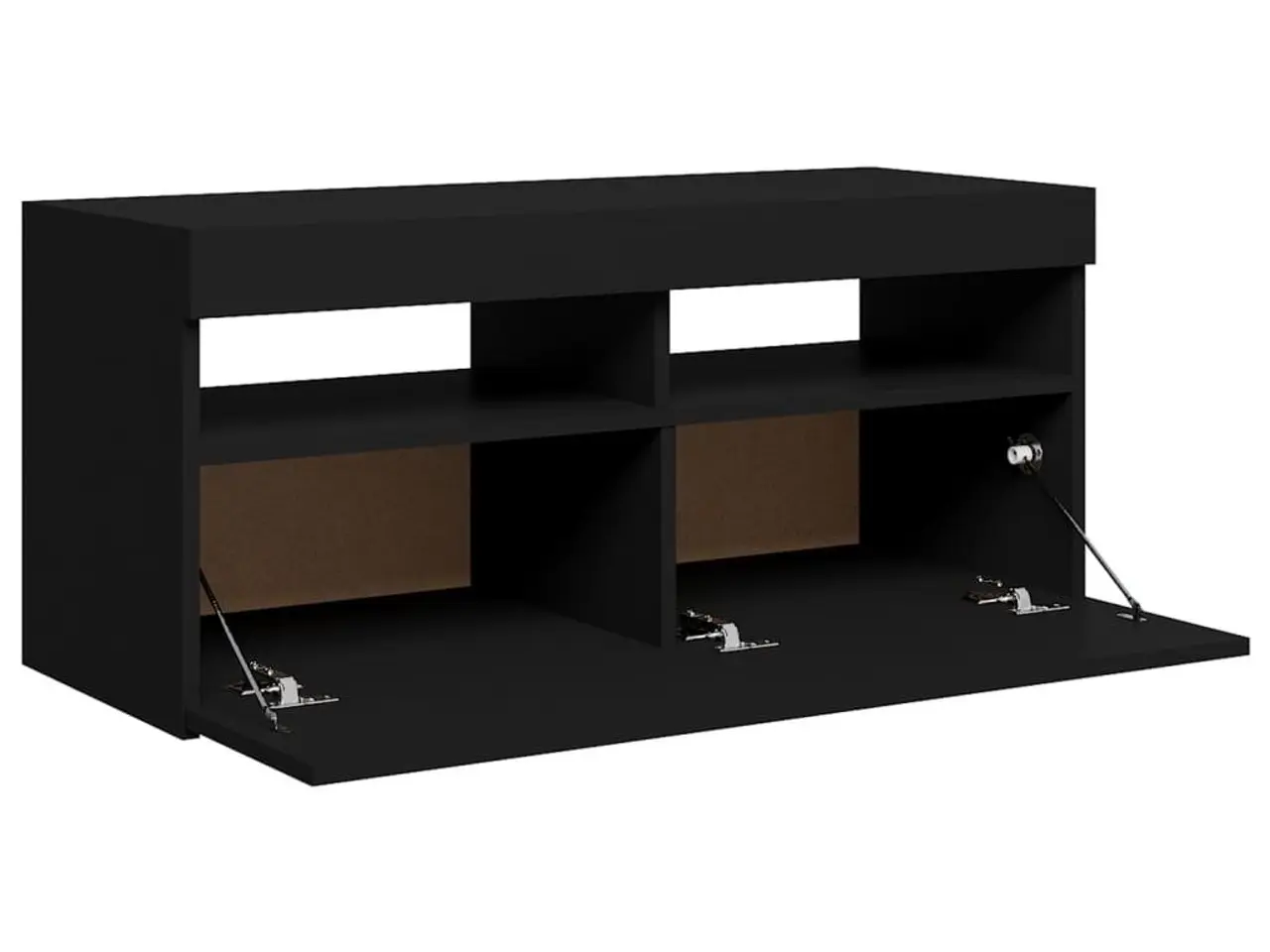 Billede 10 - Tv-bord med LED-lys - 90 × 35 × 40 cm, sort