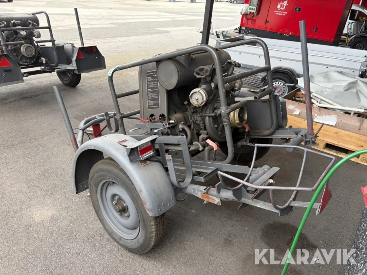 Billede 3 - Vandforsyningsenhed / brandpumpe på trailer DVI BS12/8-1 1200 bobbel motor