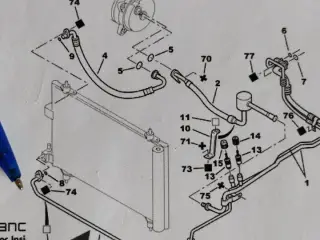 Peugeot 406 Air con rør.