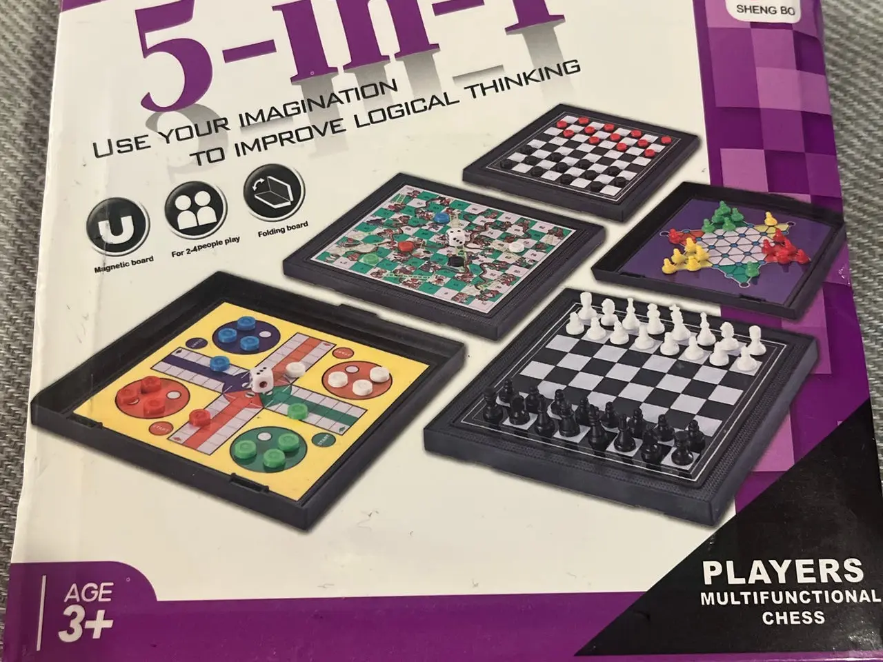 Billede 1 - 5-in-1 Multi-Game sæt brætspil