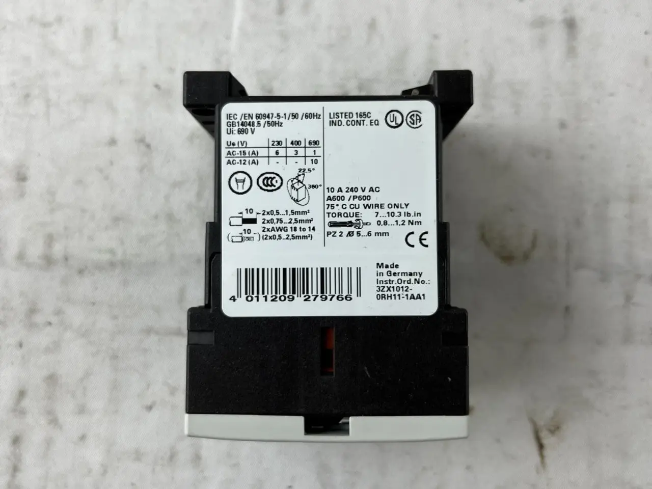 Billede 9 - Siemens 3RH1140-1AP00 Auxiliary kontaktor 4NO Coil