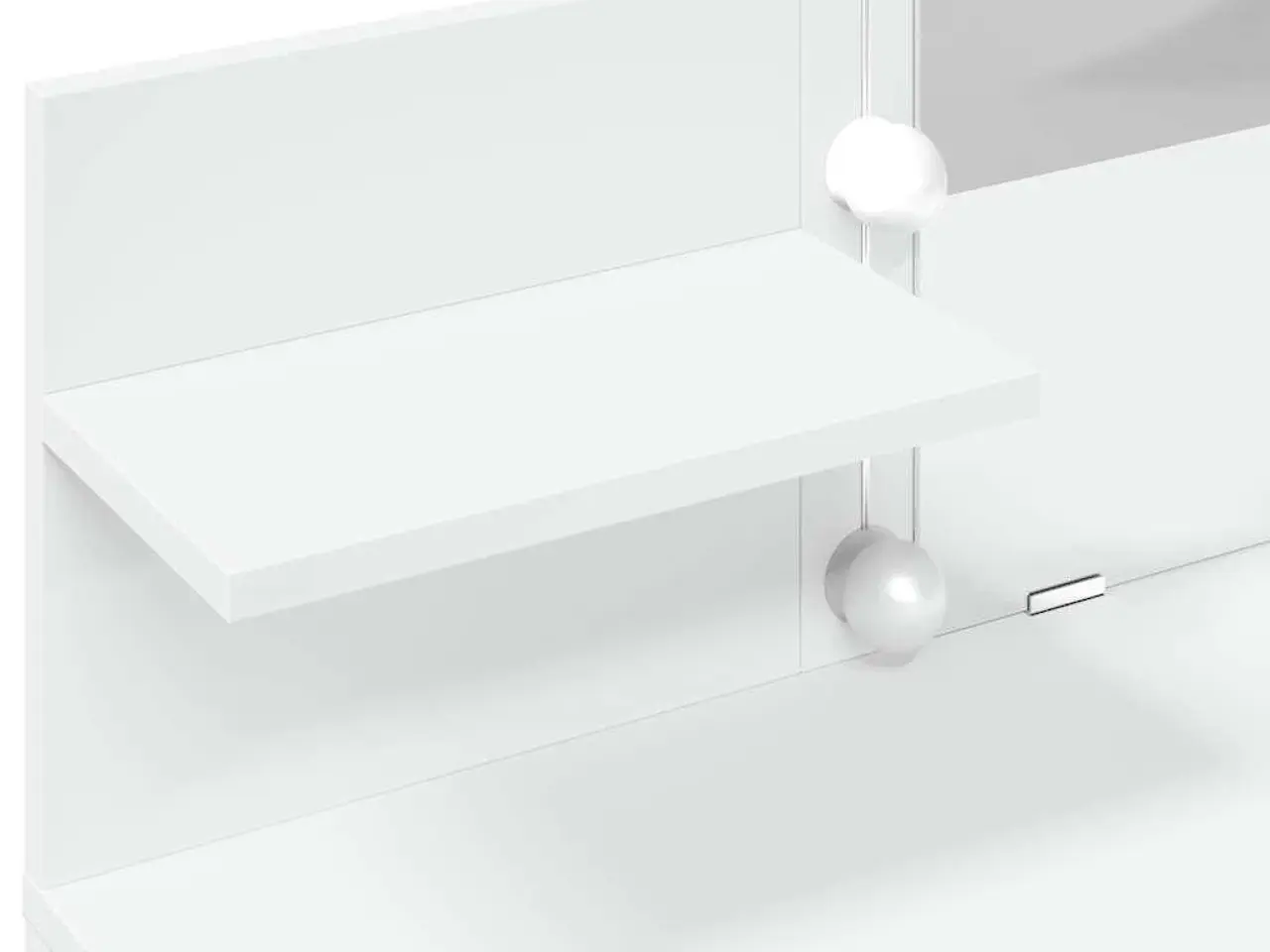 Billede 11 - Makeupbord med LED-lys 100x40x130 cm hvid