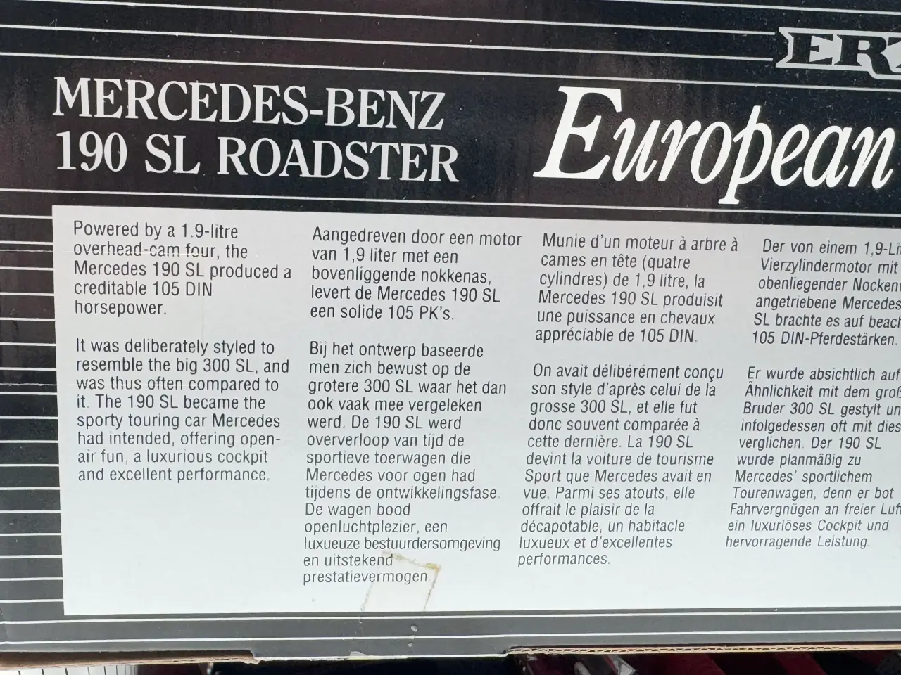 Billede 11 - 1955 Mercedes-Benz 190 SL Roadster 1:18