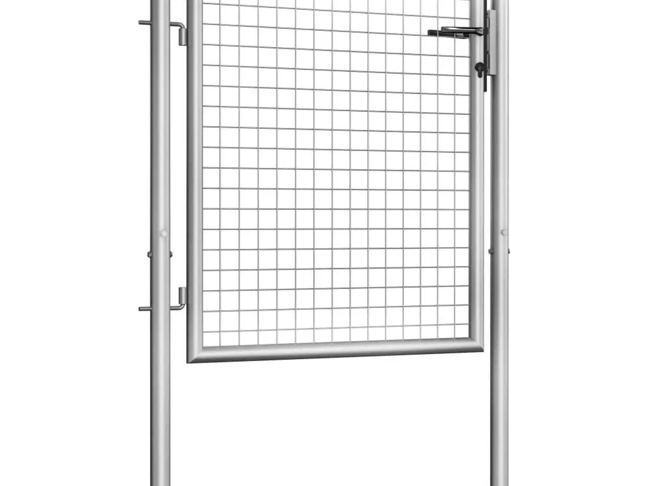 Billede 2 - Havelåge i galvaniseret stål 100×75 cm - sølv