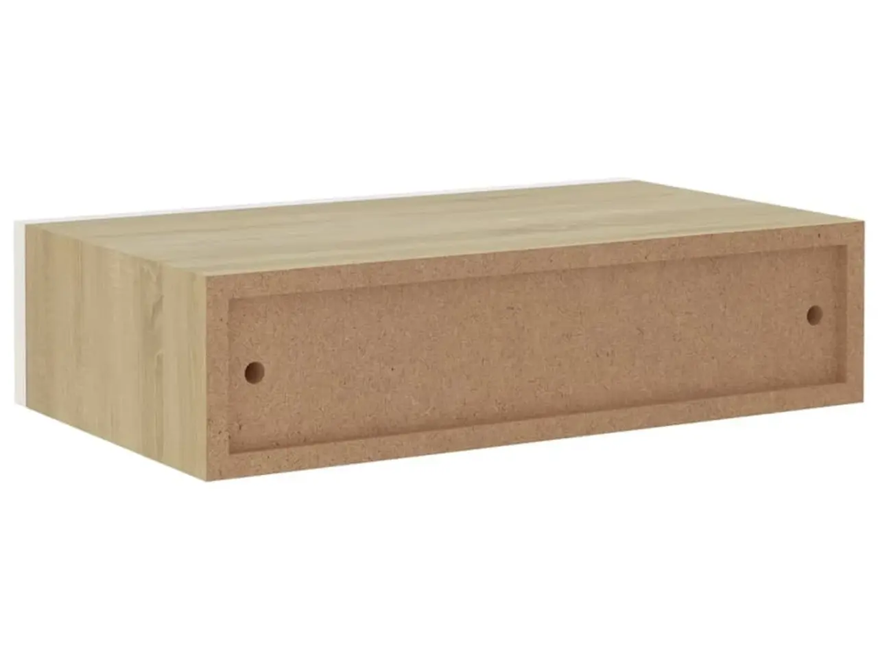 Billede 8 - Hylder med skuffe 2 stk. 40x23,5x10 cm MDF egetræsfarve og hvid