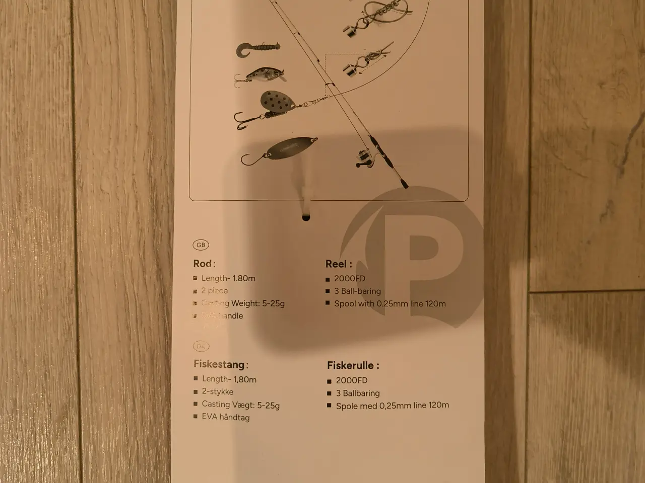 Billede 4 - Fiskestang & hjul sæt 5-25g 180cm