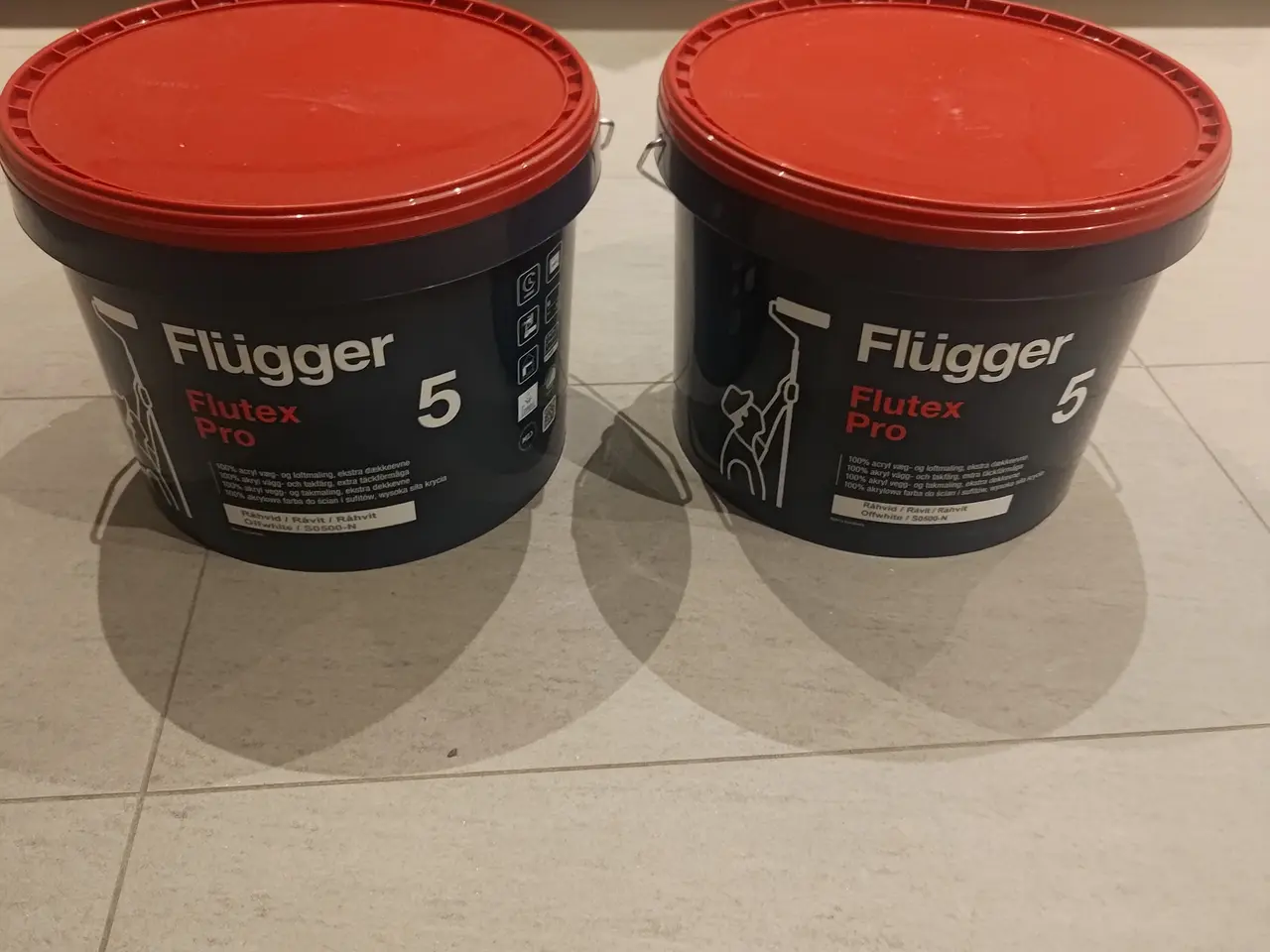 Billede 2 - Flügger Flutex Pro 5 (råhvid) vægmaling