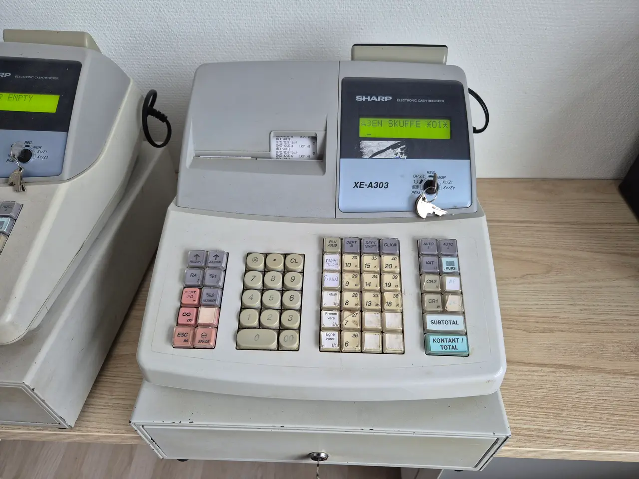 Billede 2 - 2 Kasseapparater  Sharp XE-AS303 