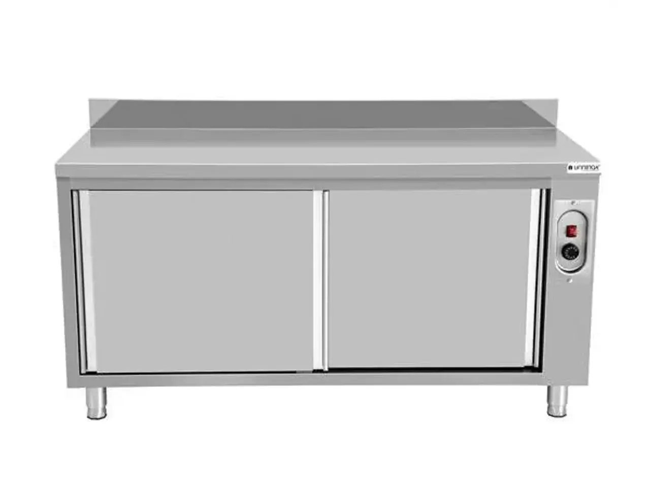 Billede 2 - Varmeskab i rustfri stål med kant – 1600x700x850mm