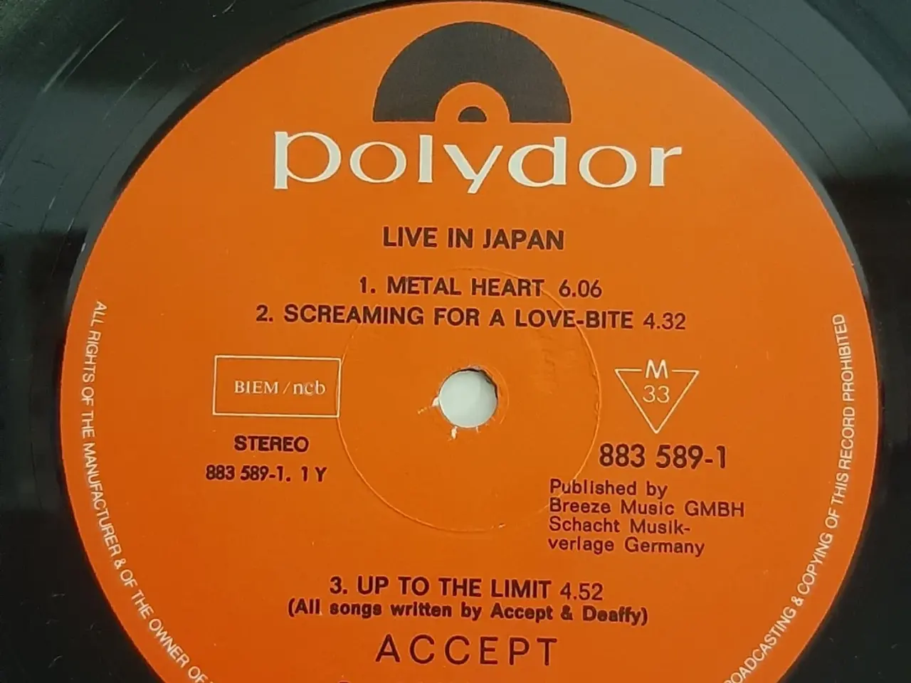 Billede 2 - ACCEPT KAIZOKU-BAN VINYL