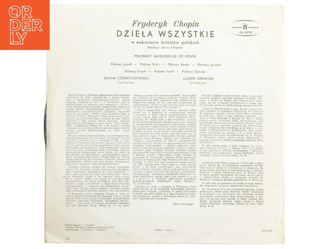 Billede 2 - Chopin vinylplade fra Muza