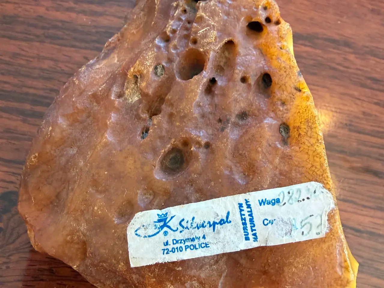 Billede 3 - Kæmpe stykke Baltisk Rav (284g) – Vintage, certifi