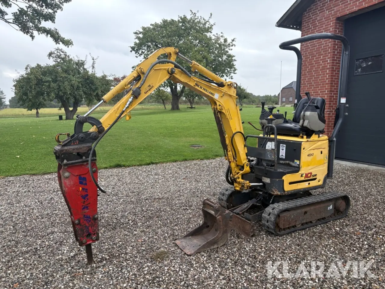 Billede 1 - Minigraver New Holland E10SR med hydraulisk hammer
