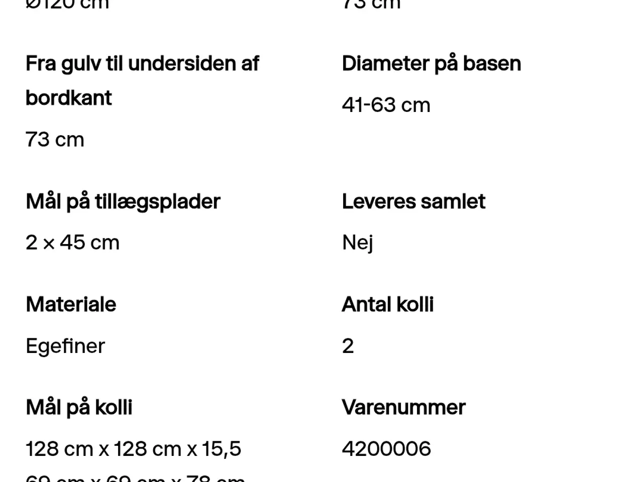 Billede 3 - Flot ovalt/ rundt spisebord
