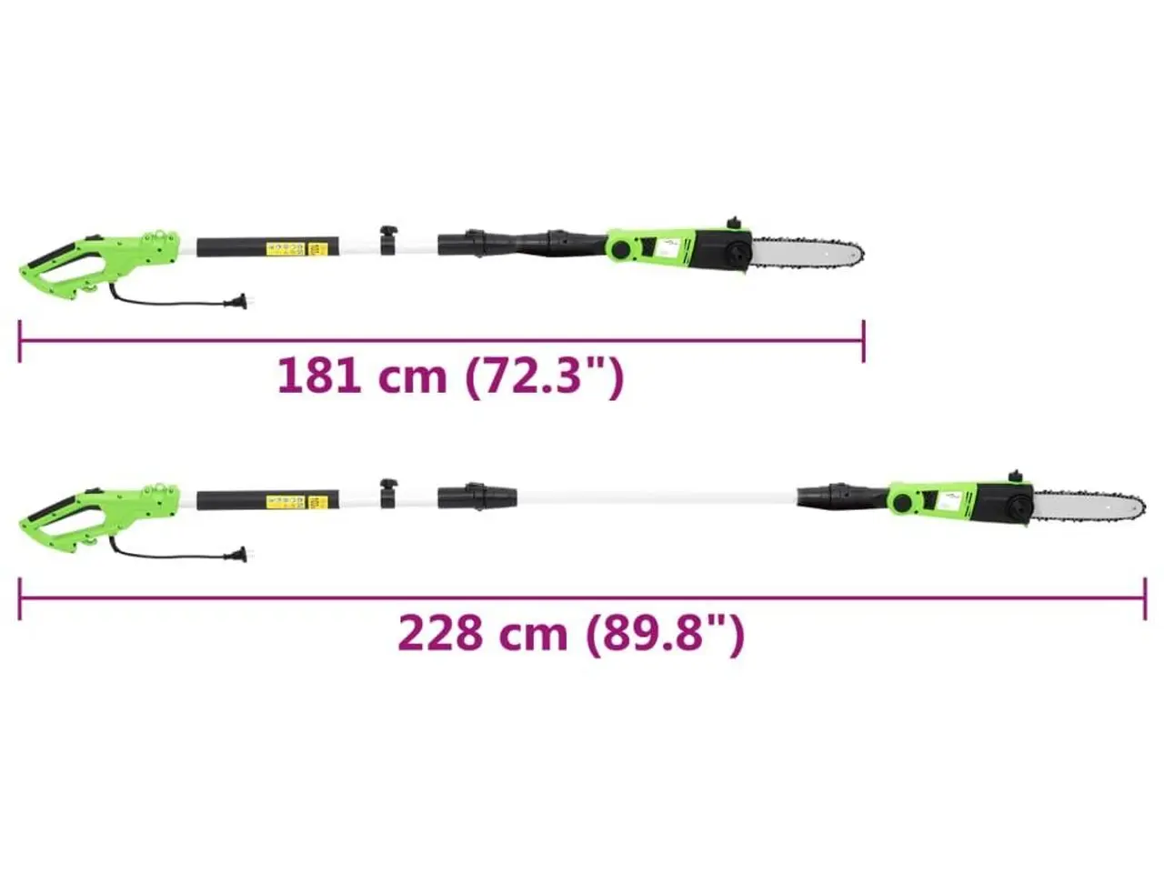 Billede 9 - Elektrisk kædesav med teleskopstang 25 cm - 710 W