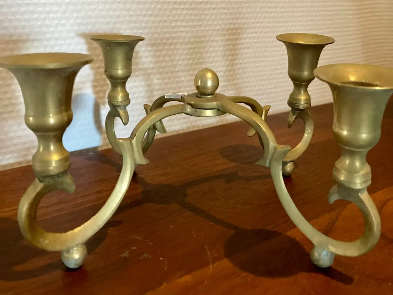 Billede 2 - 2 stk. Vintage 4-armet messing lysestager