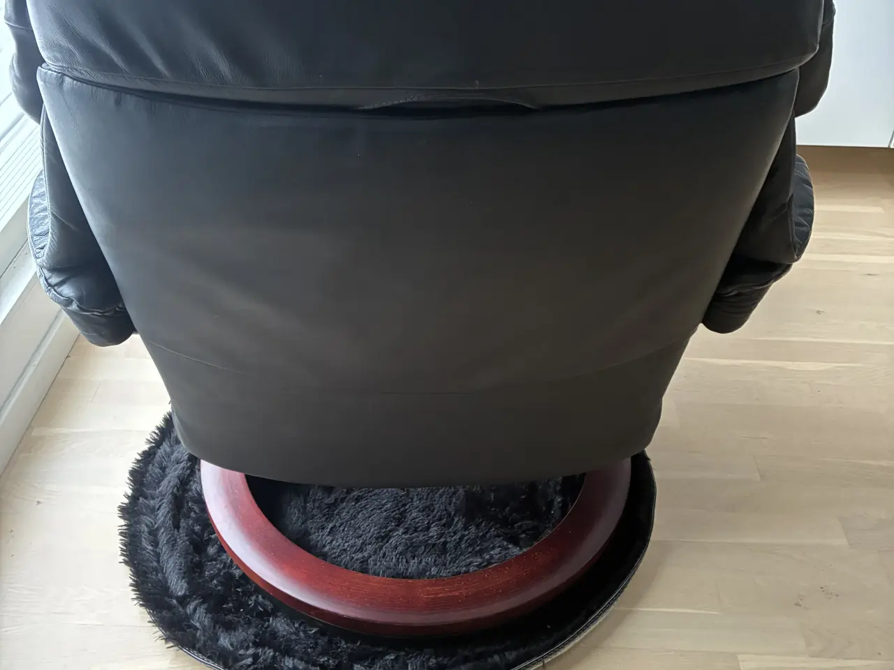 Billede 4 - Stressless læder lænestol sort med skammel