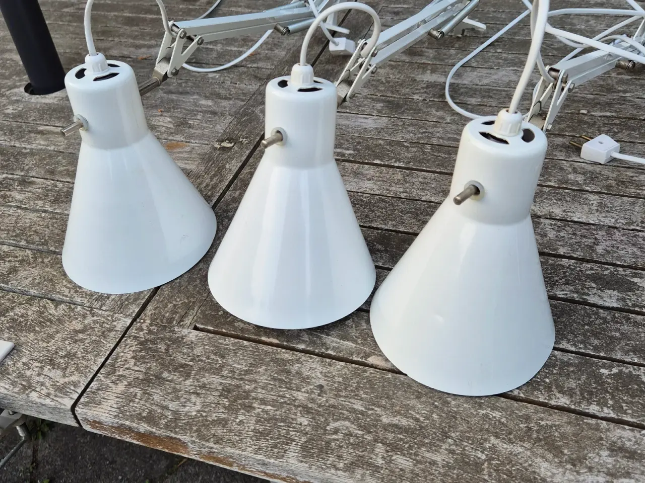 Billede 5 - Kridhvide Luxo arkitektlamper til væg
