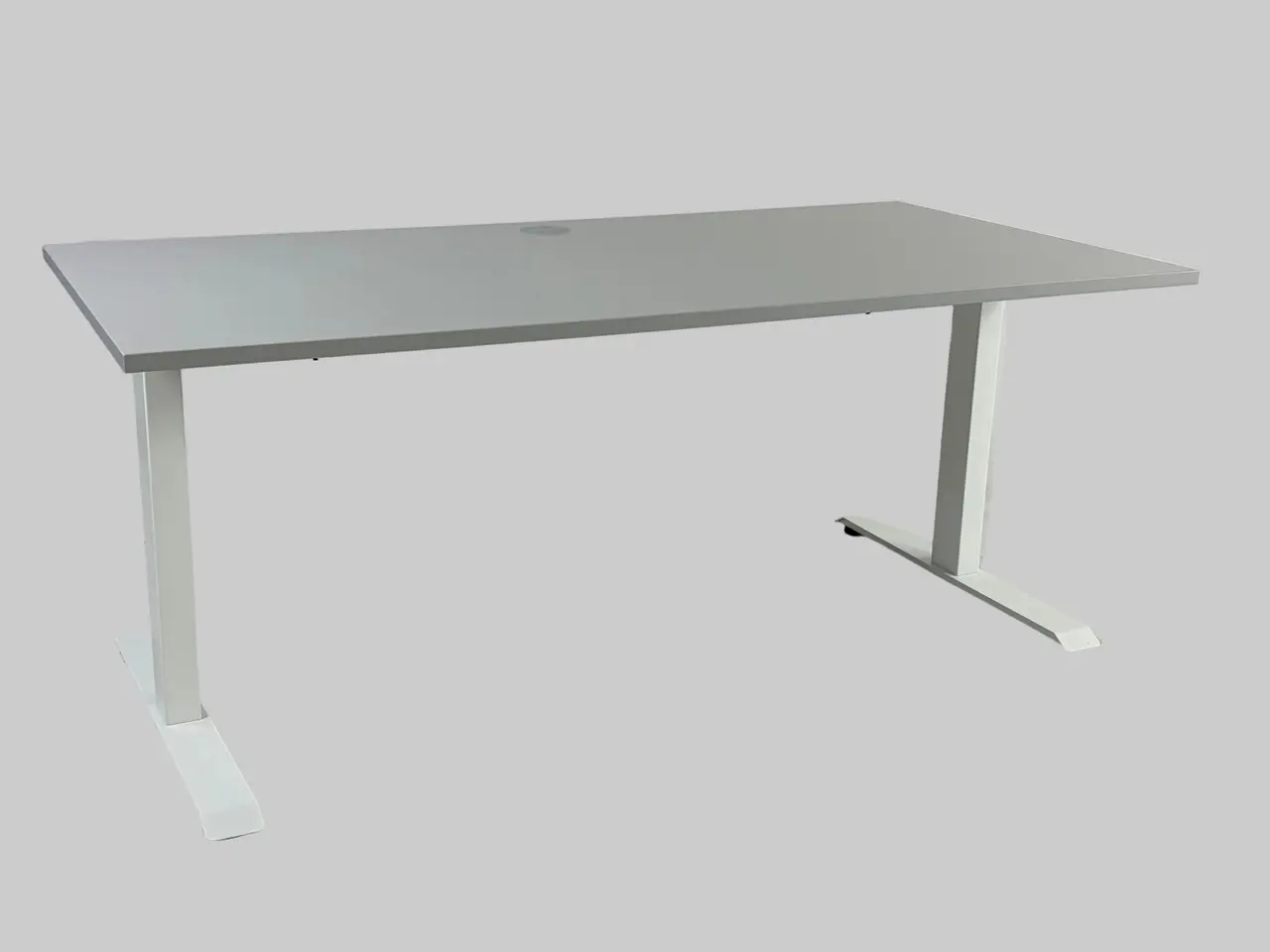 Billede 1 - Hæve/sænkebord – Lysegrå/Hvidt Stel 140x80cm
