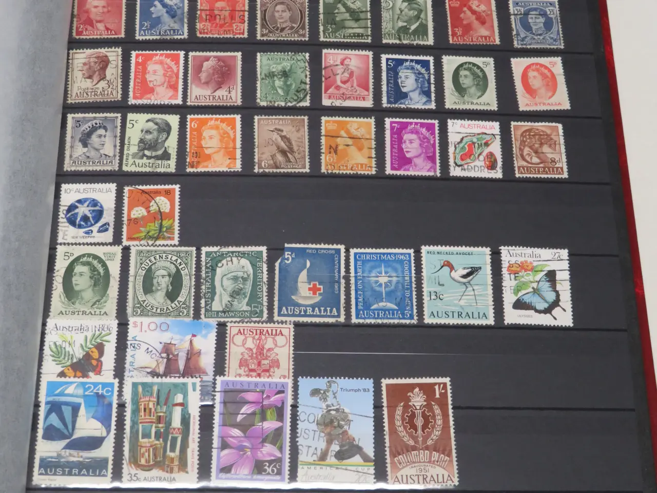 Billede 1 - Australien/Australia, 80 forskellige frimærker