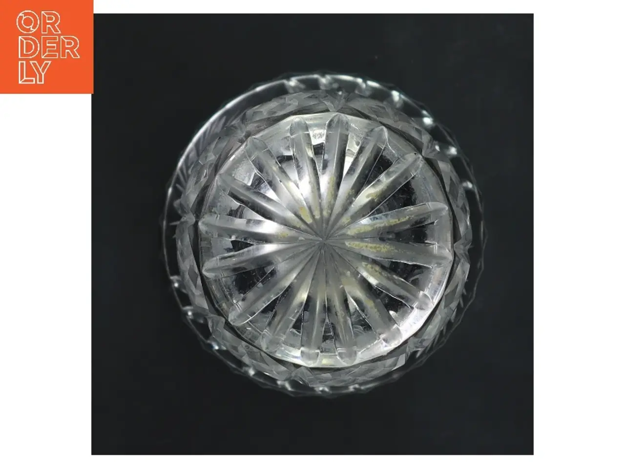 Billede 3 - Glasvase med mønster (str. Ø 12 cm længde 21,5 cm)