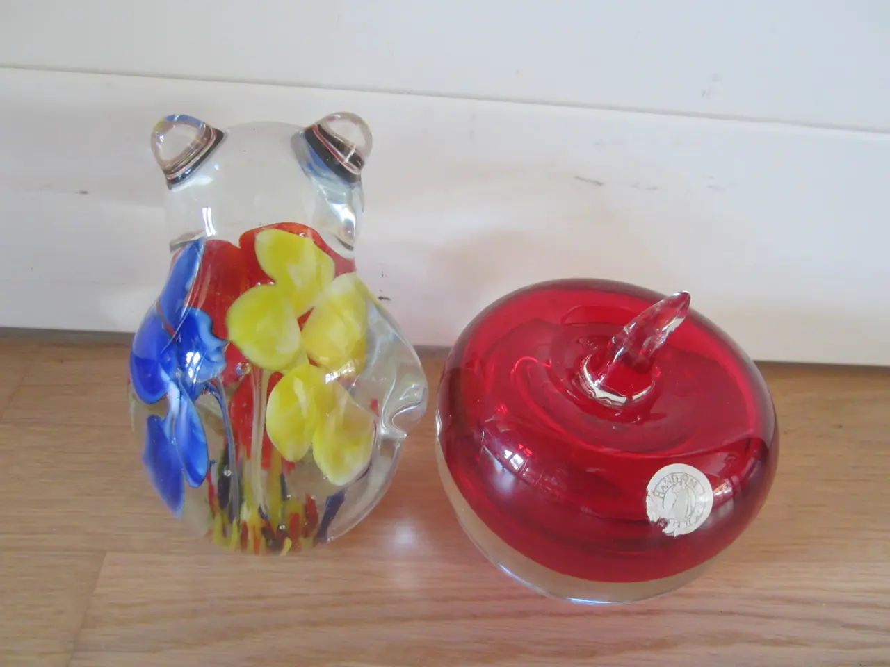 Billede 4 - Rigtig flotte glas figurer, bl.a. et rødt æble se 