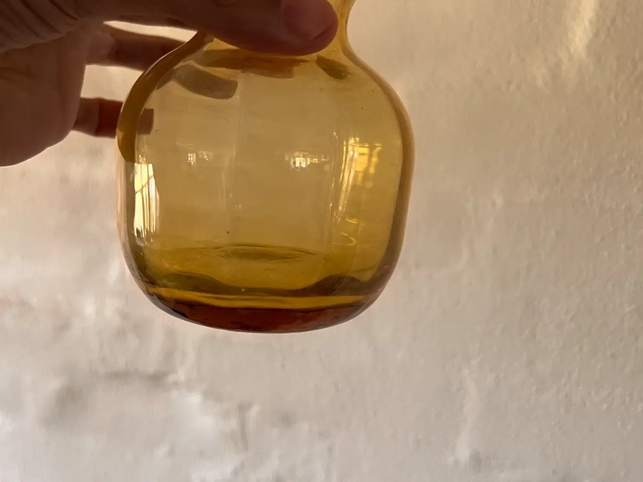 Billede 3 - Holmegaard hyacintglas i lyst rav – mundblæst vint