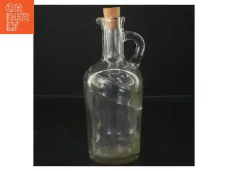 Flot glasflaske med korkprop-låg (str. 21 cm)