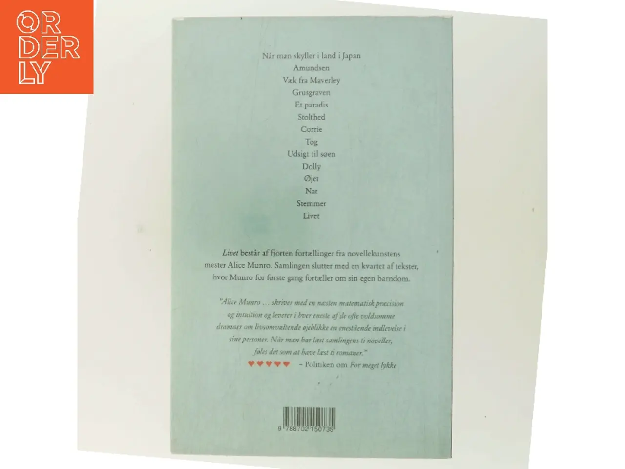 Billede 3 - Livet : noveller af Alice Munro (Bog)