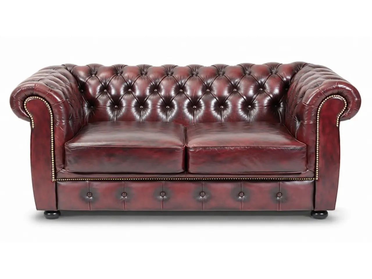 Billede 6 - Liverpool Chesterfield 2+3 pers. sofa - Oxblod læder