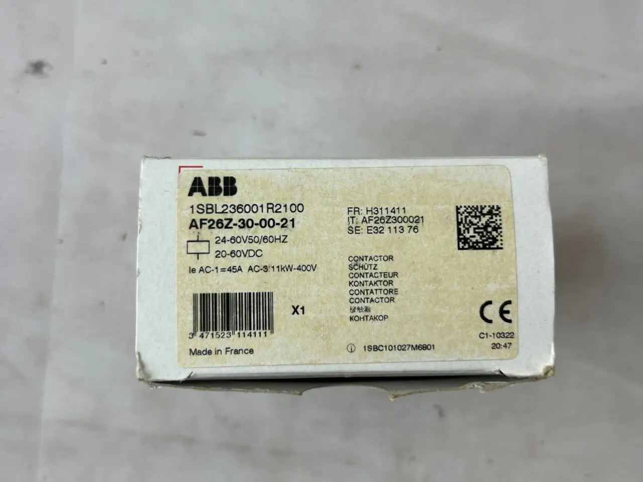 Billede 3 - ABB AF26Z-30-00-21 kontaktor 26A 11kW 3-Pole AC/DC