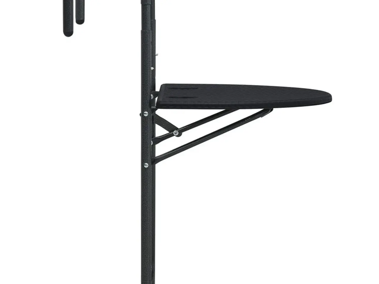 Billede 3 - Hængende altanbord 60 x 64 x 83,5 cm plastik rattanlook sort