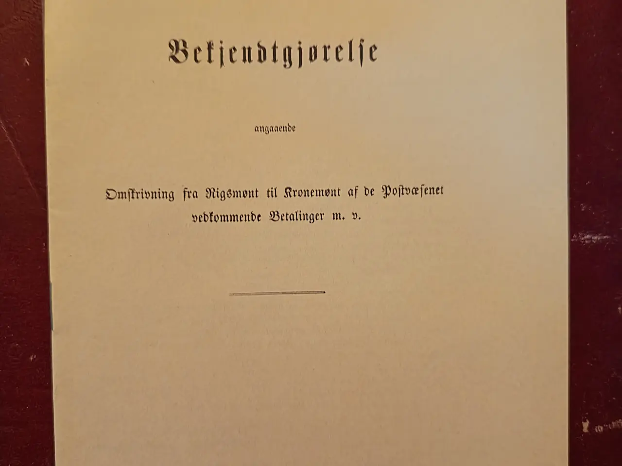 Billede 1 - Bekendtgørelse