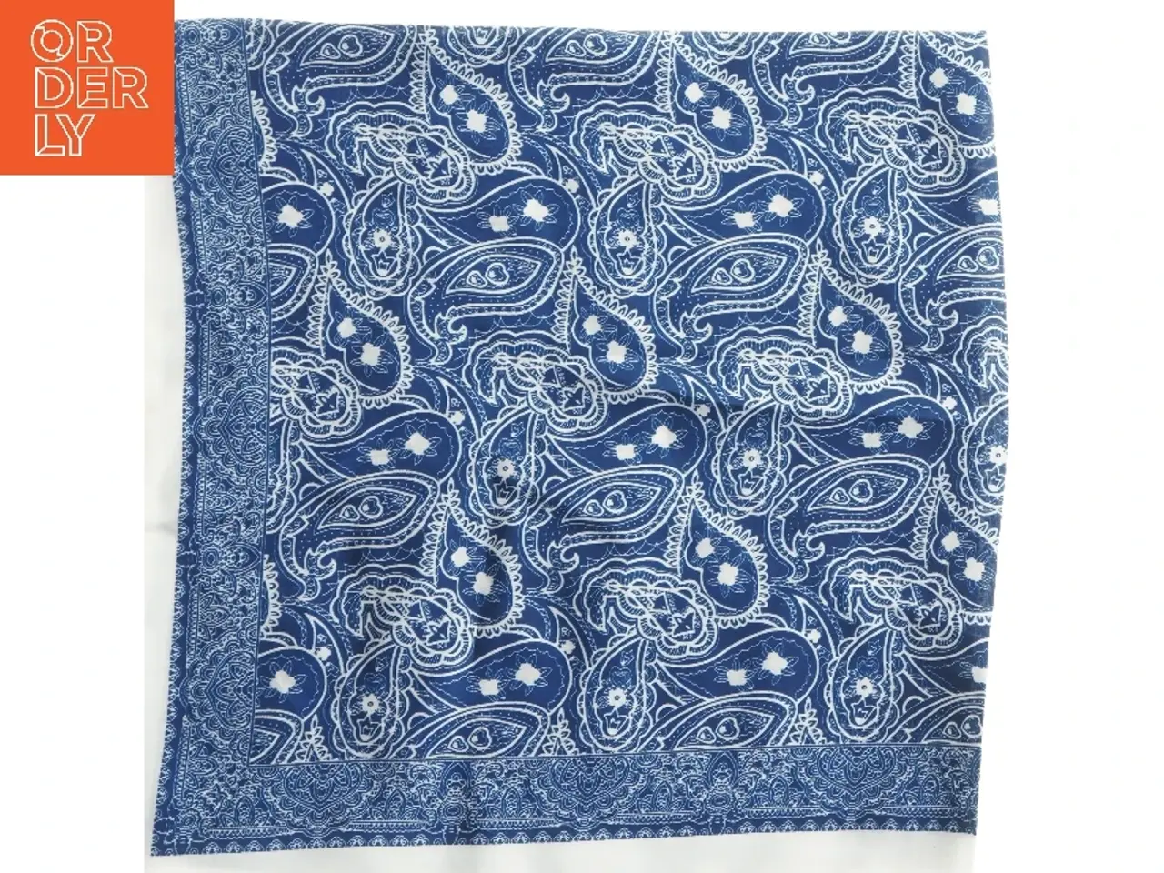 Billede 3 - Blåt paisley tørklæde (str. 68x68 cm)