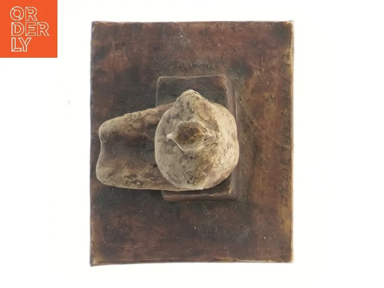 Billede 2 - Lizzie Thyssen skulptur af siddende figur (str. 12x12x10 cm)