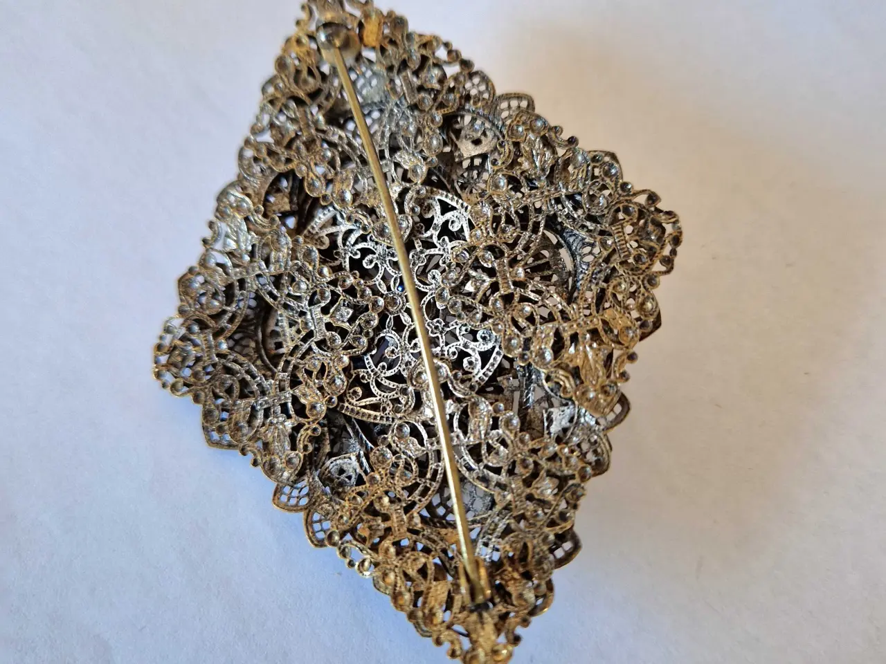 Billede 5 - Antik tjekkisk/bøhmisk filigran broche fra 1920ern