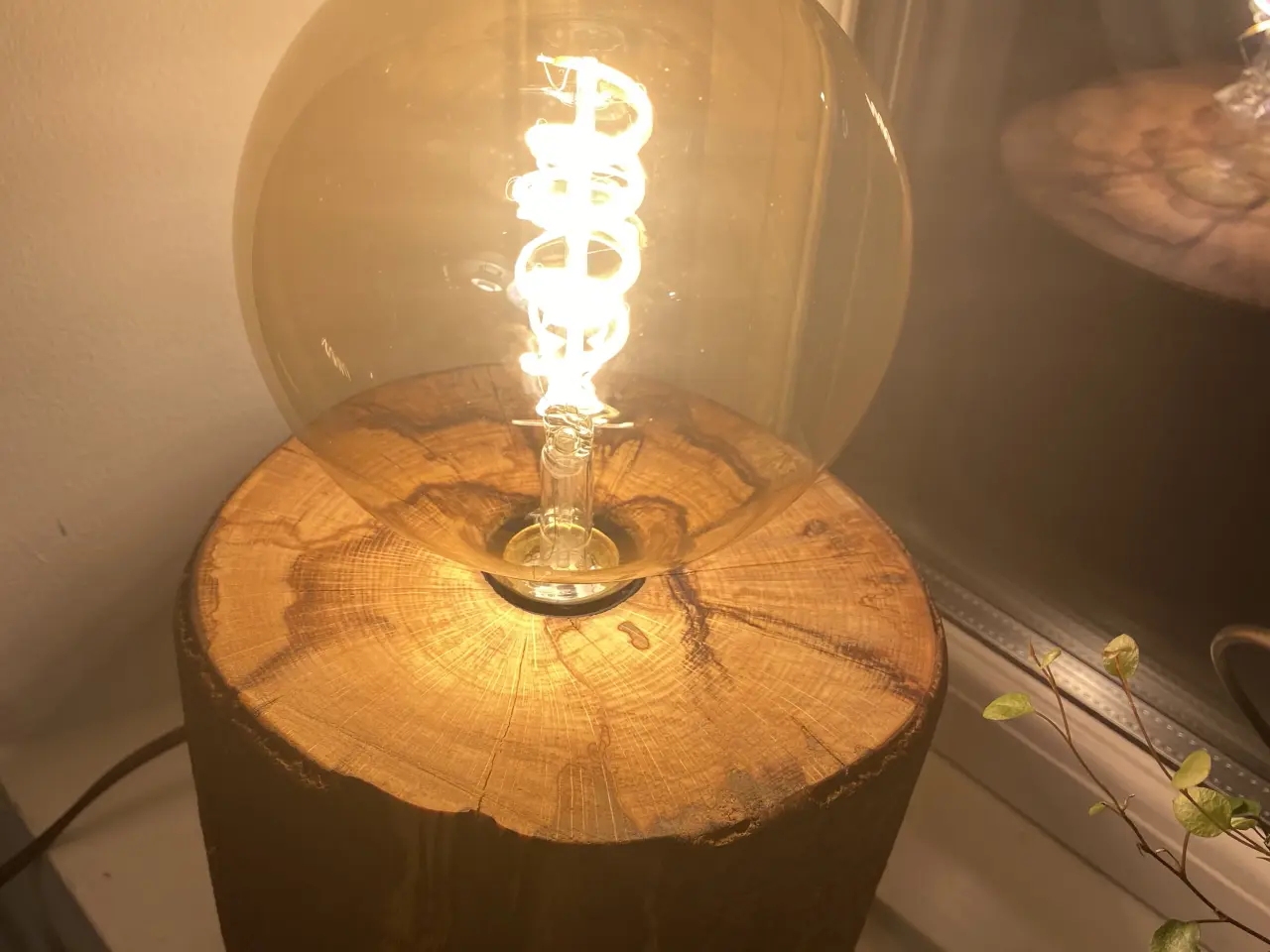 Billede 2 - Lampe - unik hyggelig naturlig