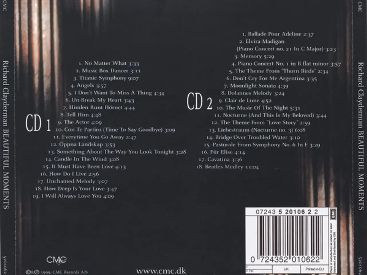 Billede 2 - Richard Clayderman – Beautiful Moments – 2CD