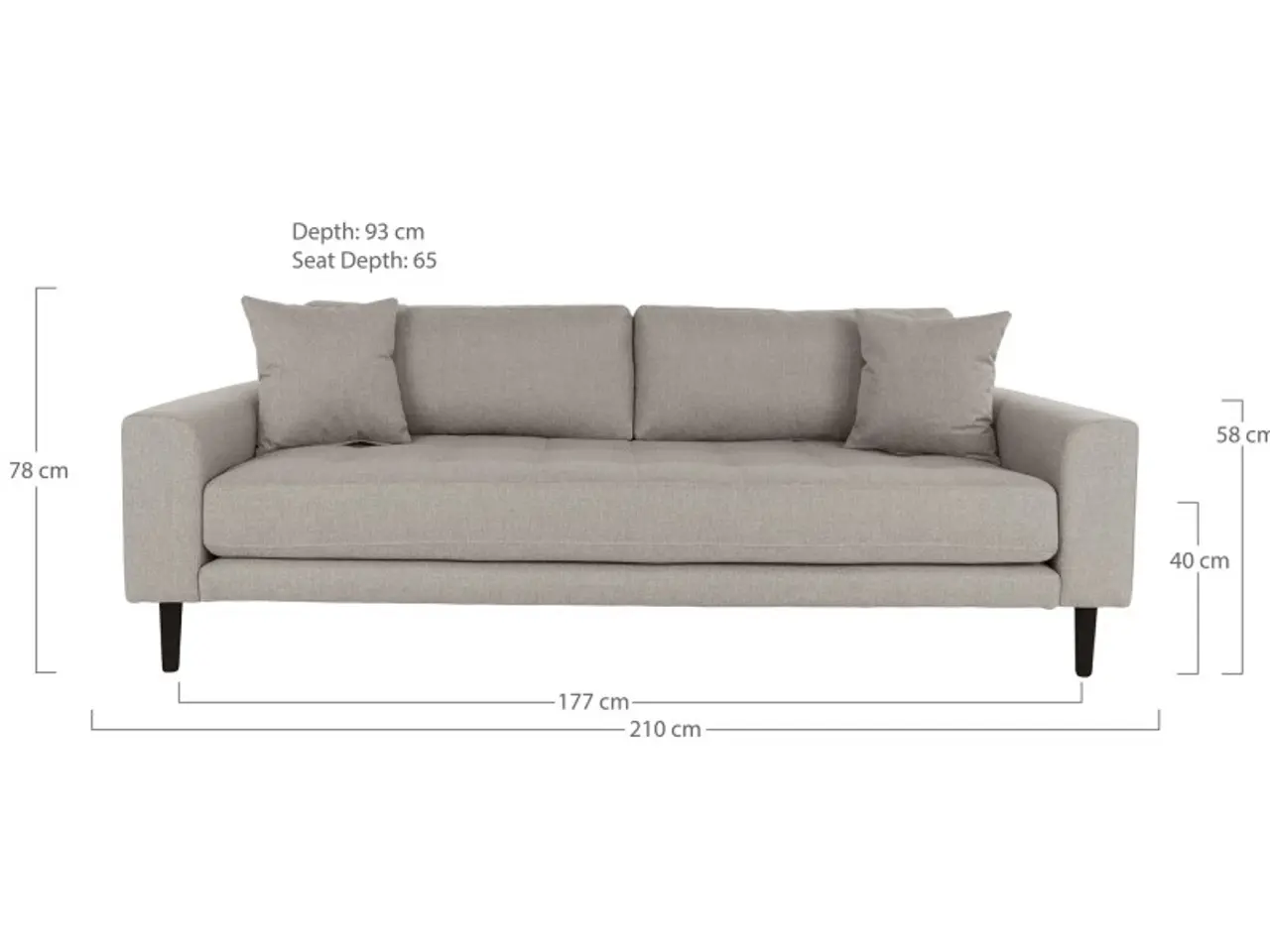 Billede 2 - Lido 3 Personers Sofa - Sofa i Stone