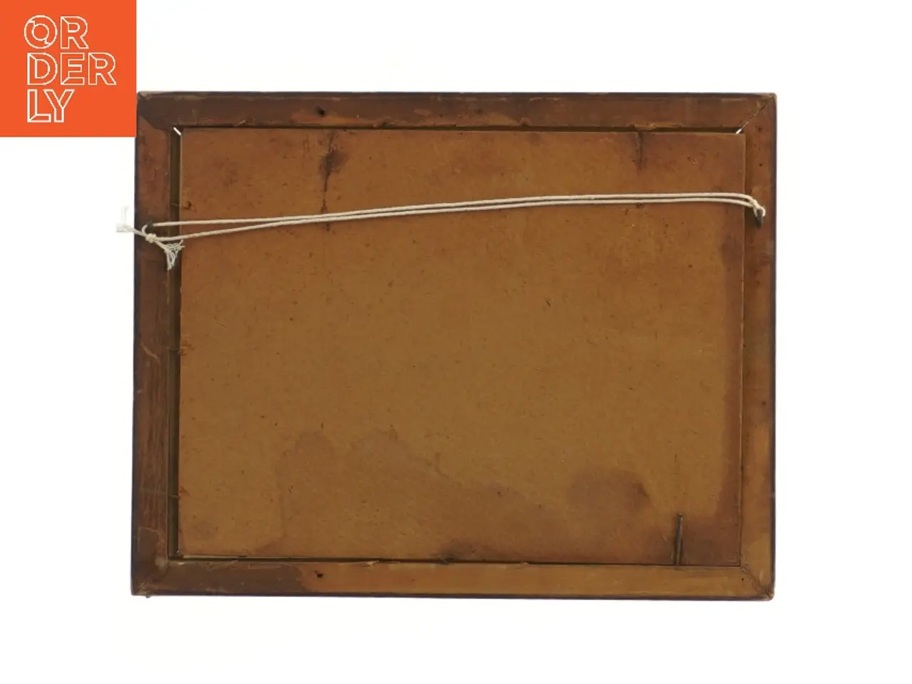 Billede 2 - Indrammet maleri af bylandskab (str. 24,5x19,5 cm)
