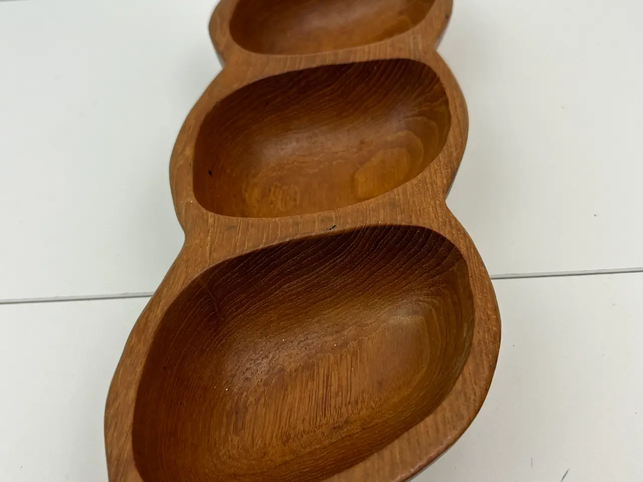 Billede 7 - Retro teak fad / skål m. tre rum