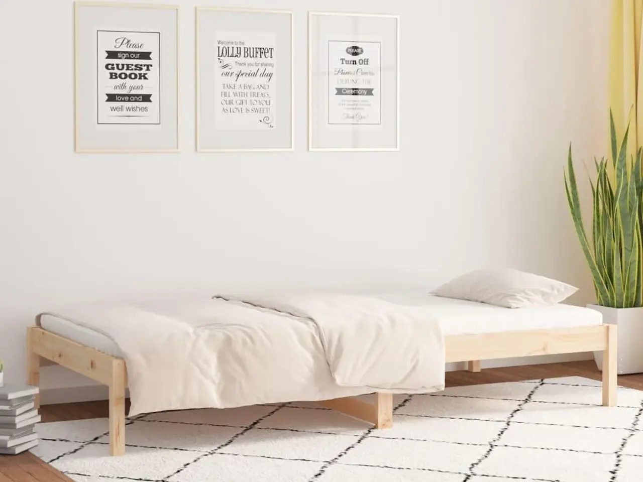 Billede 4 - Daybed uden madras 90x200 cm massivt fyrretræ