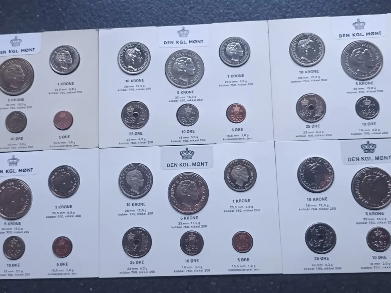 Billede 1 - Kgl Møntsæt 1981-1982-1983-1986-1987-1988