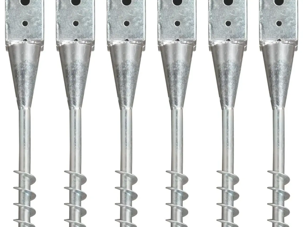 Billede 1 - Jordpløkker 6 stk. 7 x 7 x 56 cm - galvaniseret stål