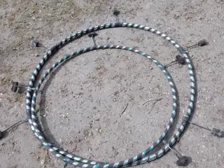 2 IldHula Hoop ringe med monteret fakkelhoveder