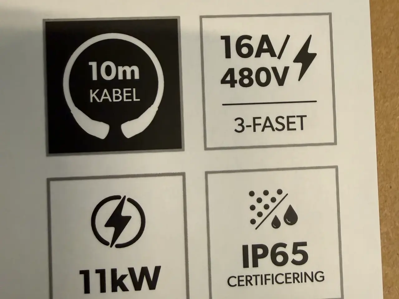Billede 3 - 10M Ladekabel type2 16A 3Faset 