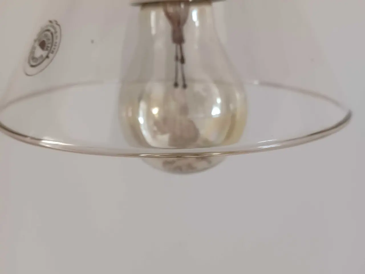 Billede 2 - Glas tragt lampe