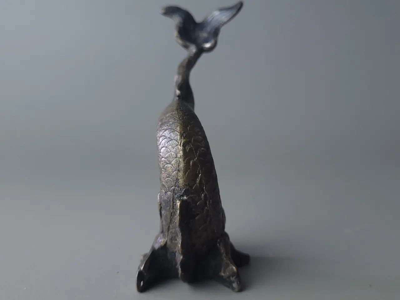 Billede 4 - ⭐️· Unik Antik Bronzefigur af Fisk/Søvæsen