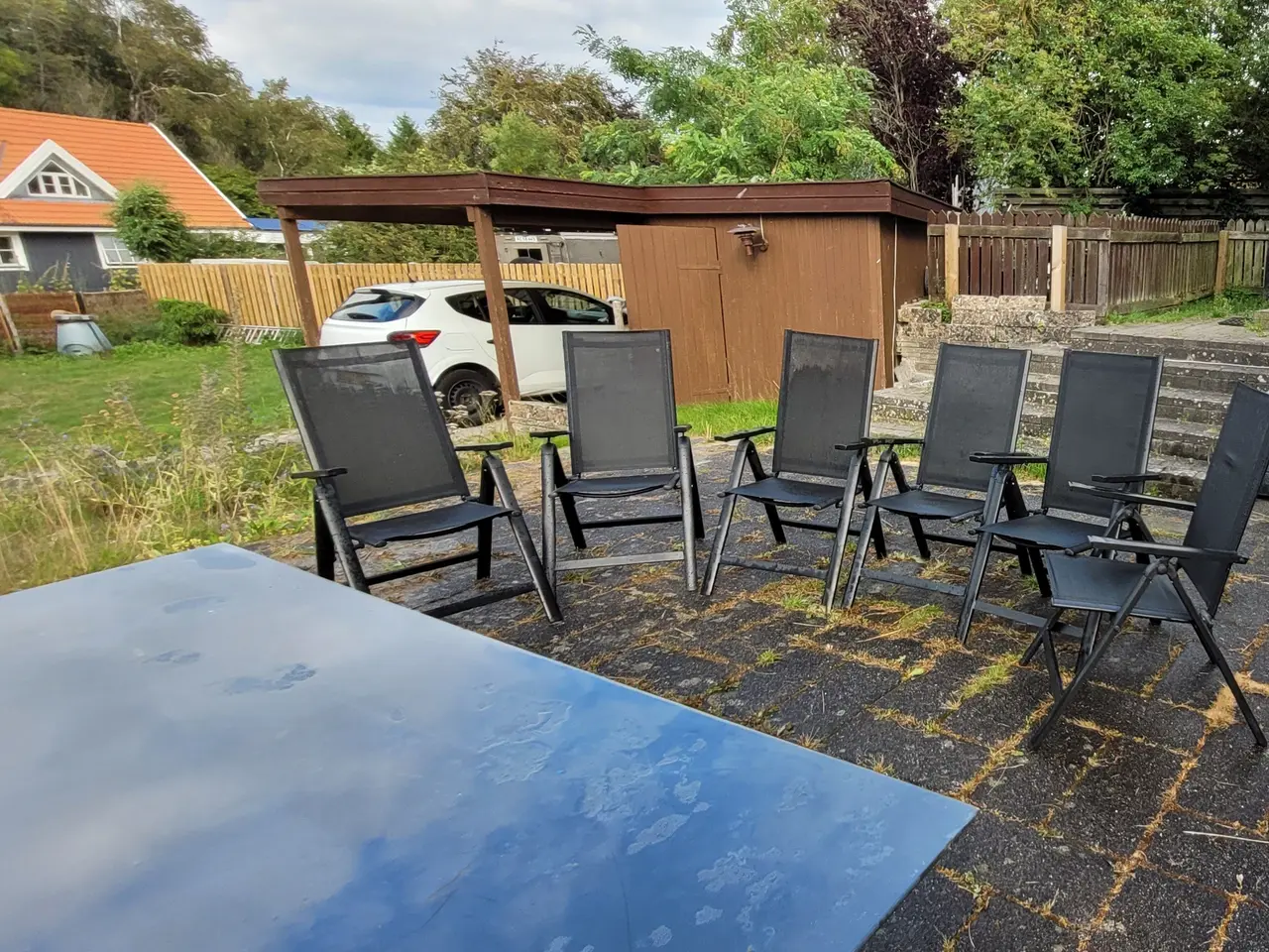Billede 1 - Havemøbelsæt – stort bord + 6 stole – JYSK- 500 kr