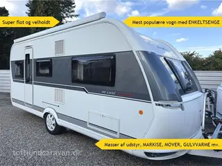 2019 - Hobby De Luxe Edition 495 UL SUPERFLOT, Enkeltsenge m/lameludtræk, NY MARKISE, MOVER mv.